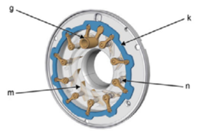 aletas da turbina VGT com atuador pneumático