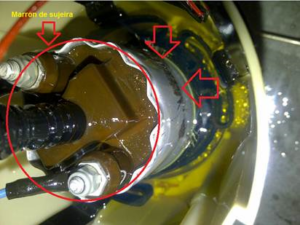 figura 5 – bomba elétrica contaminada com impurezas do combustível.