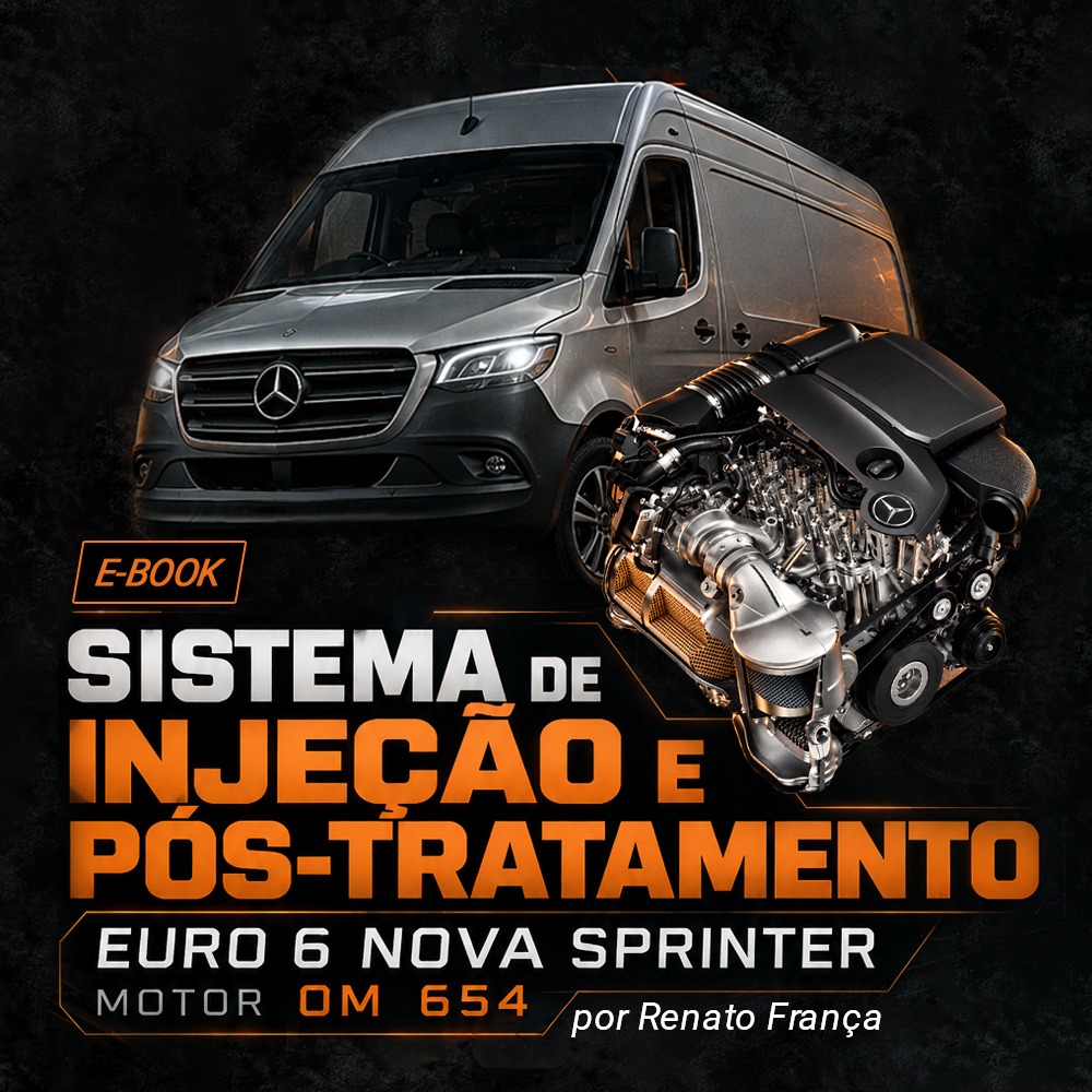 Capa do e-book Sistema de Injeção e Pós-Tratamento Euro 6 — Nova Sprinter Motor OM 654, por Renato França